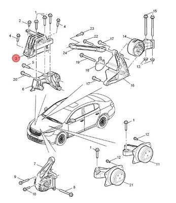 ROEWE SAIC 2.5 Motor Motor piezas de repuesto bracket motor derecho para Rw 950 22744337 Mejor
