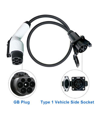 90% EV Tipo1 Tipo2 Adaptador GB/T 32A 1Fase 3 Fase Schuko para la carga de automóviles eléctricos