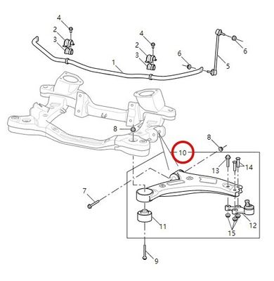 El conjunto del brazo de mando delantero inferior para EG 10/EUNIQ 7/G 10/G 20 Auto Parts 60x6x28cm