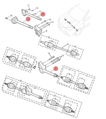 Columna del eje de dirección de la rueda delantera para Mg Gs 10108295 Auto Car Parts By Universal Car Make