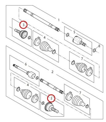 Repuestos de automóviles universales montaje del eje de accionamiento para MAXUS V80/A80/EV80/RV80C C00038612