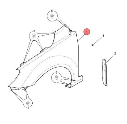 No OE 10171951 10171950 para piezas de repuesto de carrocería automotriz MG GT Panel del guardabarros delantero derecho